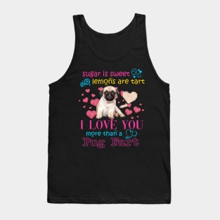 Funny Valentine Pug Tank Top